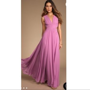 Lulus vivid imagination lilac cutout maxi dress